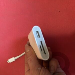 White USB and SD Card Adapter